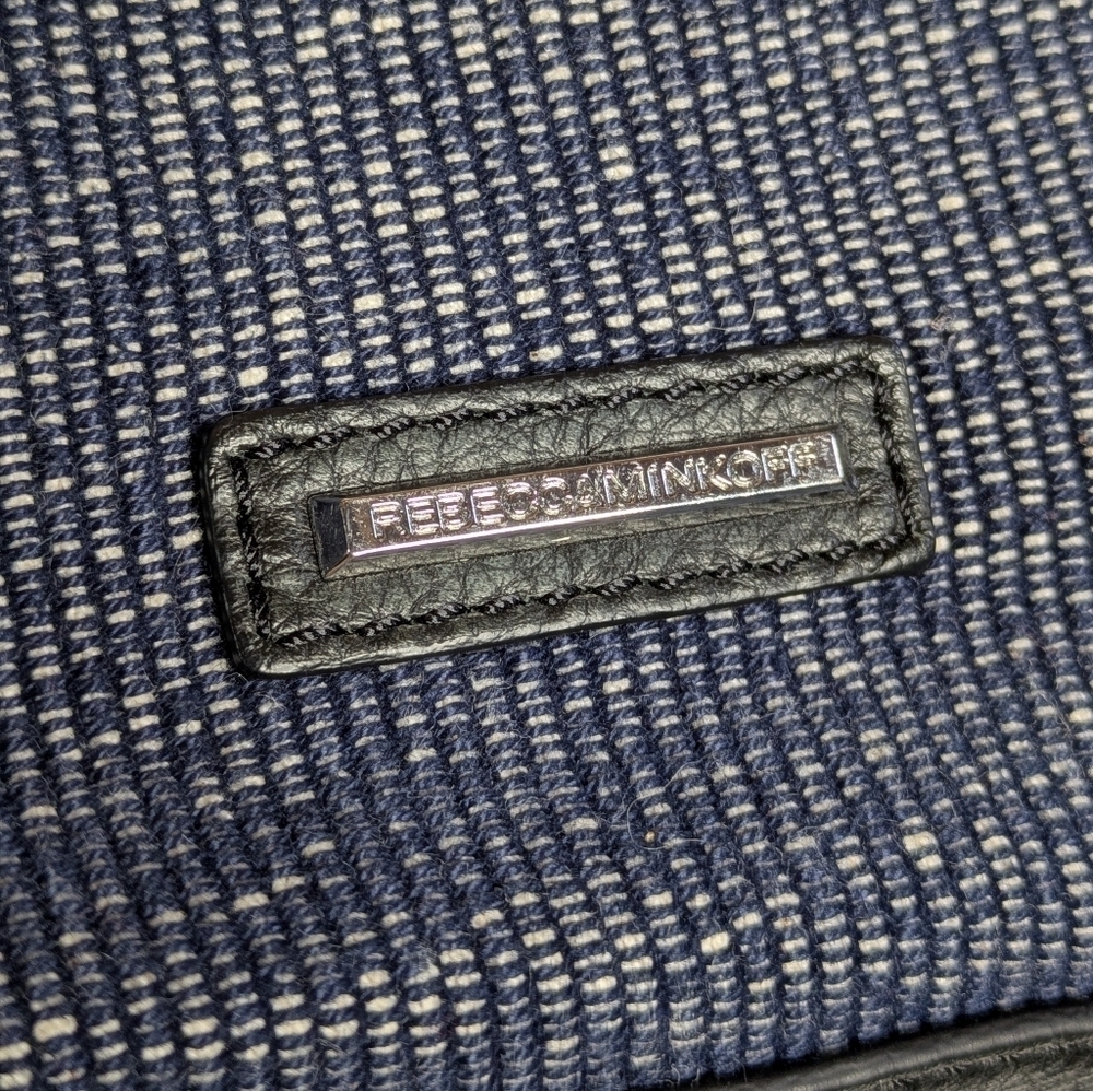 Rebecca Minkoff Dreamy Tote Blue Tie Dye Pom & Bead Cotton & Leather Bag - Picture 6 of 12
